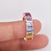 Rainbow Eternity Band Ring