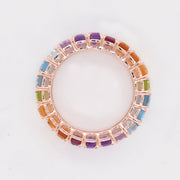Rainbow Eternity Band Ring