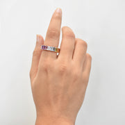 Rainbow Eternity Band Ring
