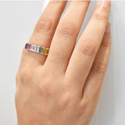 Rainbow Eternity Band Ring