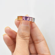 Rainbow Eternity Band Ring