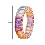 Rainbow Eternity Band Ring