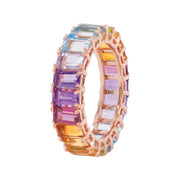 Rainbow Eternity Band Ring