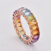 Rainbow Eternity Band Ring