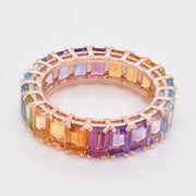 Rainbow Eternity Band Ring