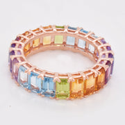 Rainbow Eternity Band Ring