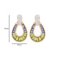 18K Gold Iolite Peridot Diamond Raindrop Earrings