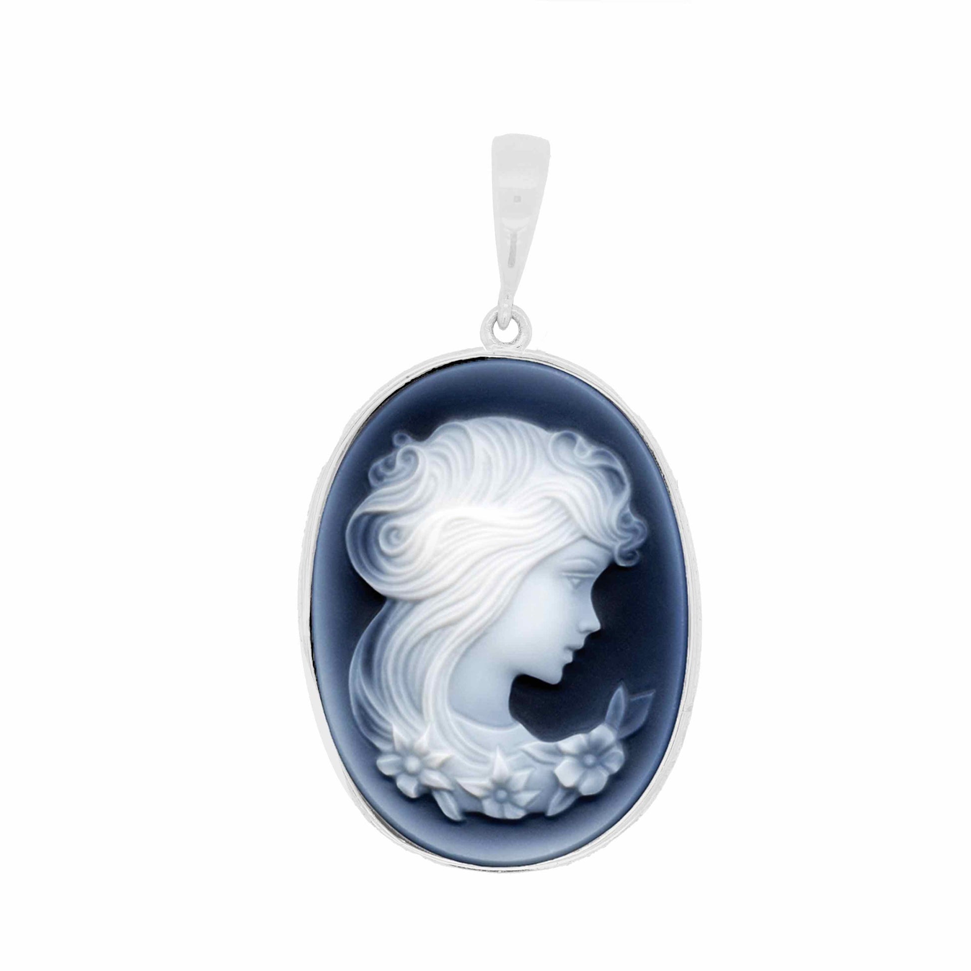 cameo lady pendant