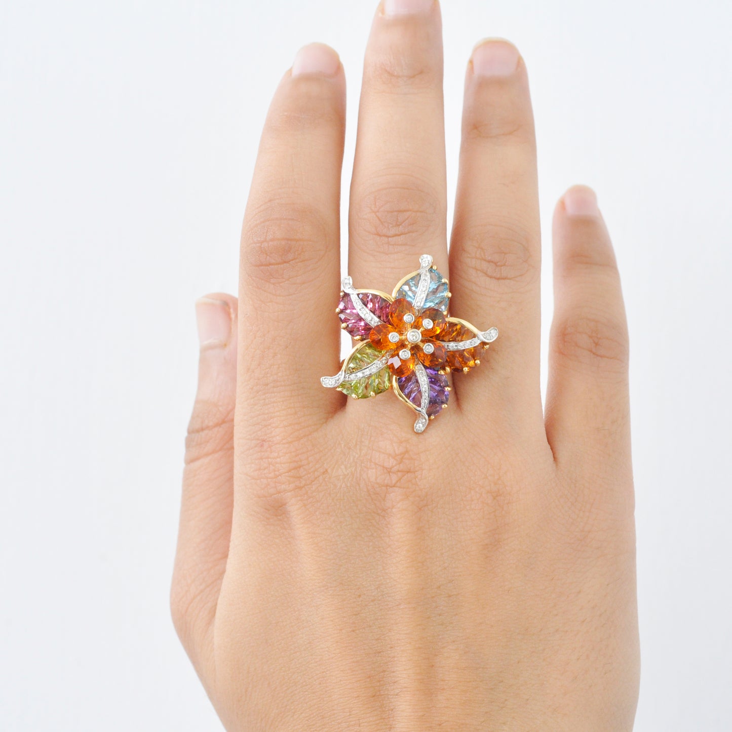 Multicolor Flower Ring