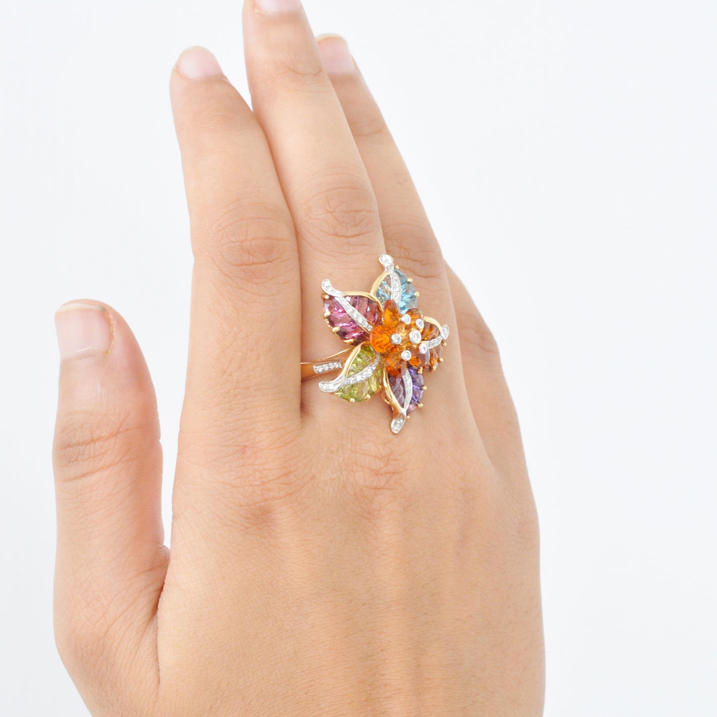 Multicolor Flower Ring