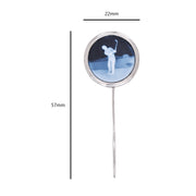 Cameo Golfer Lapel Pin