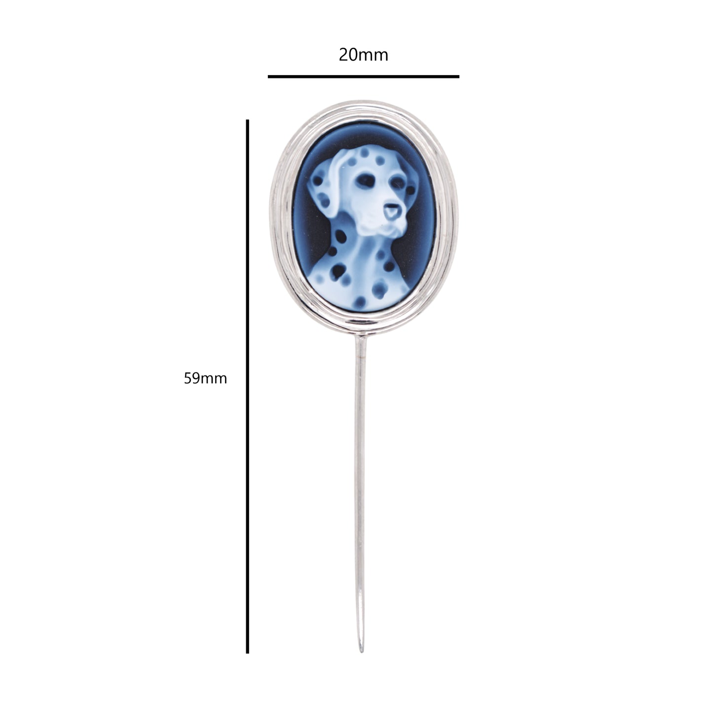 Cameo Dalmatian Lapel Pin