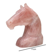 5.25 Kg Rose Quartz Horse Hand-Carved Sculpture Figurine