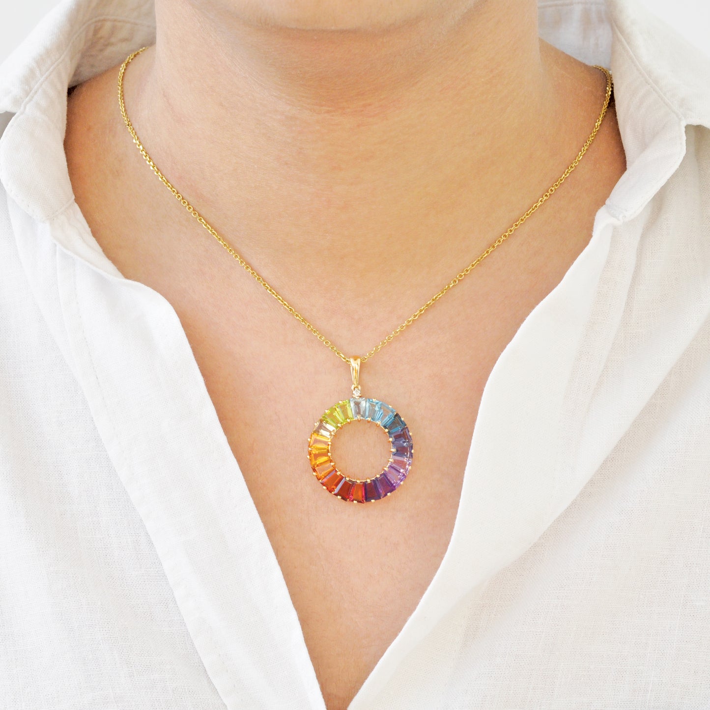 Circle Prong Pendant