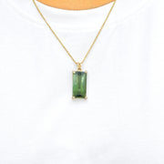 Eiffel Tower Green Tourmaline Pendant