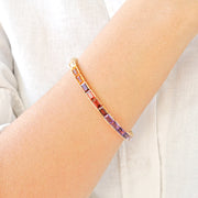 Tennis Bracelet: Rainbow Baguette Edition