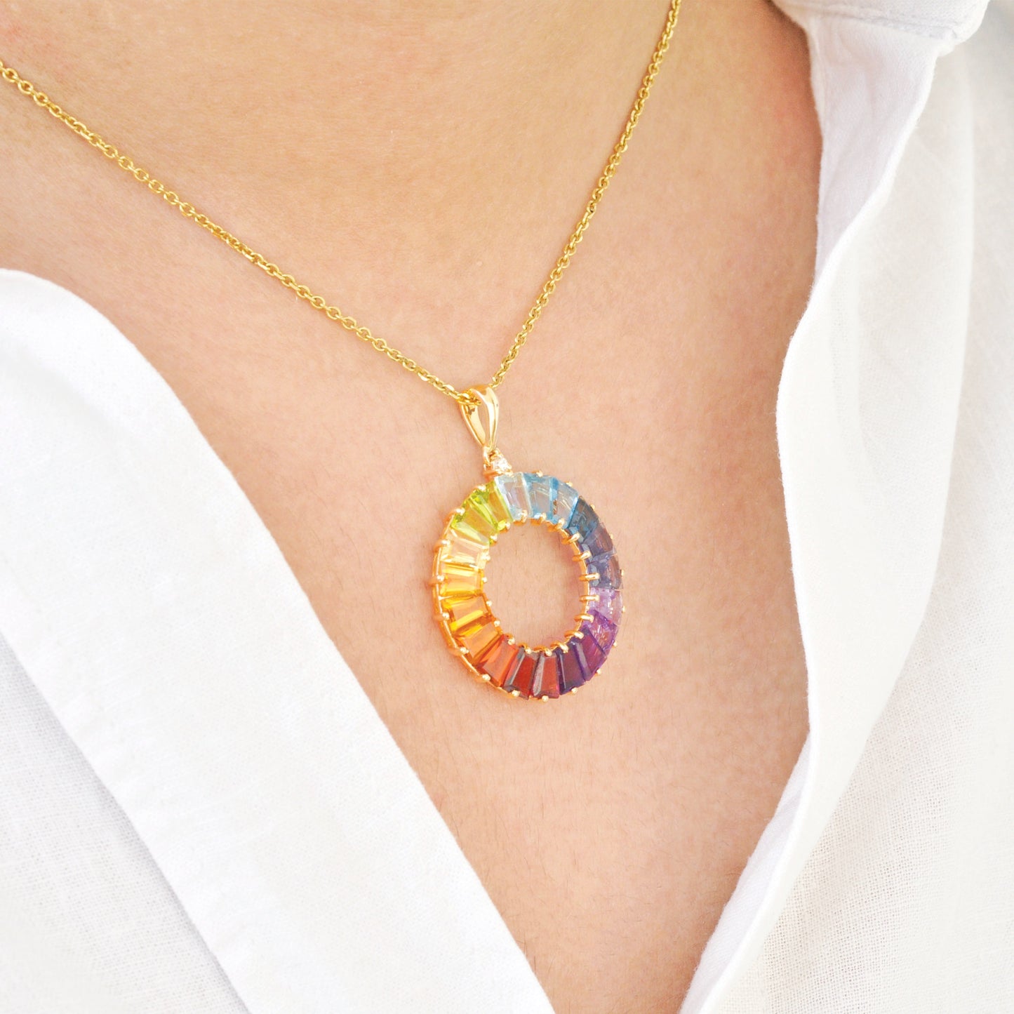 Circle Prong Pendant