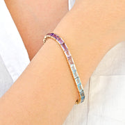 Tennis Bracelet: Rainbow Baguette Edition