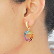 Circle Prong Earrings