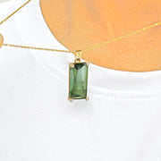 Eiffel Tower Green Tourmaline Pendant