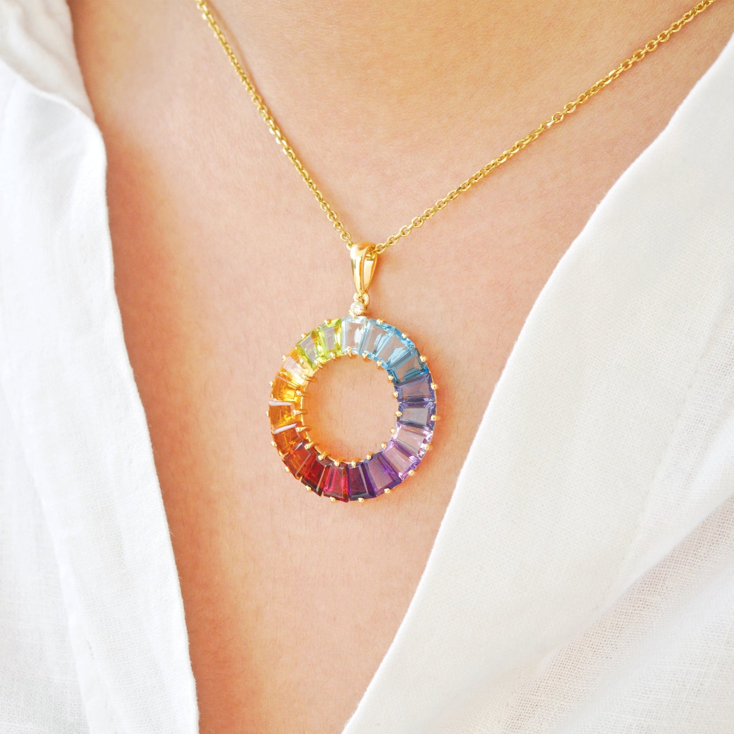 Circle Prong Pendant