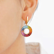 Circle Prong Earrings
