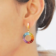 Circle Prong Earrings