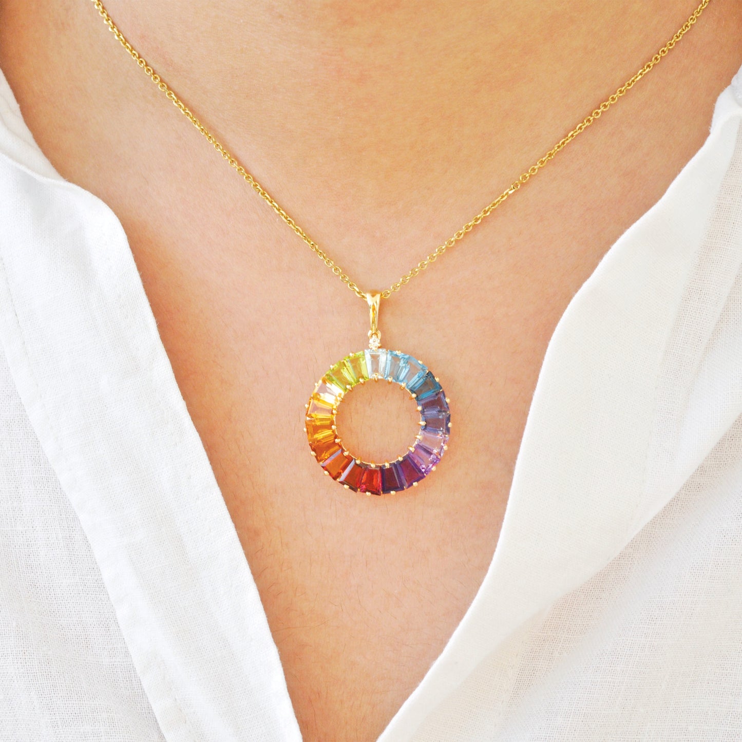 Circle Prong Pendant