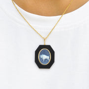 Taurus zodiac Jewelry with smooth, Dark Onyx Gem.