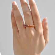 Rainbow Multi Gemstone Eternity Band Ring