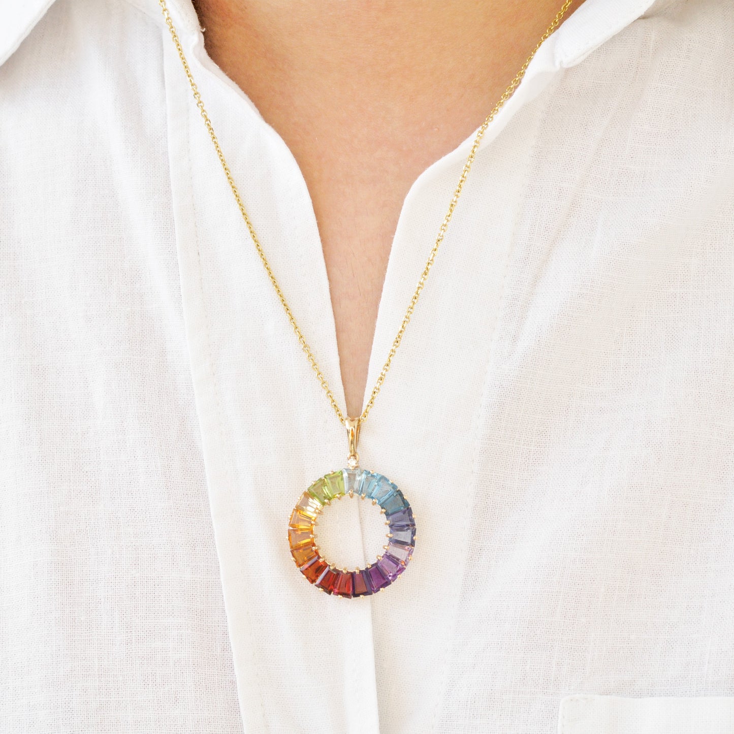 Circle Prong Pendant