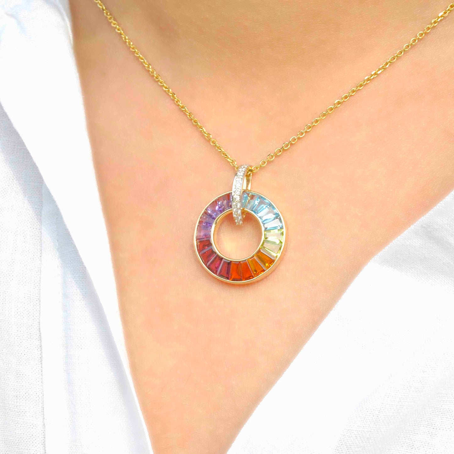 gemstone pendant necklace