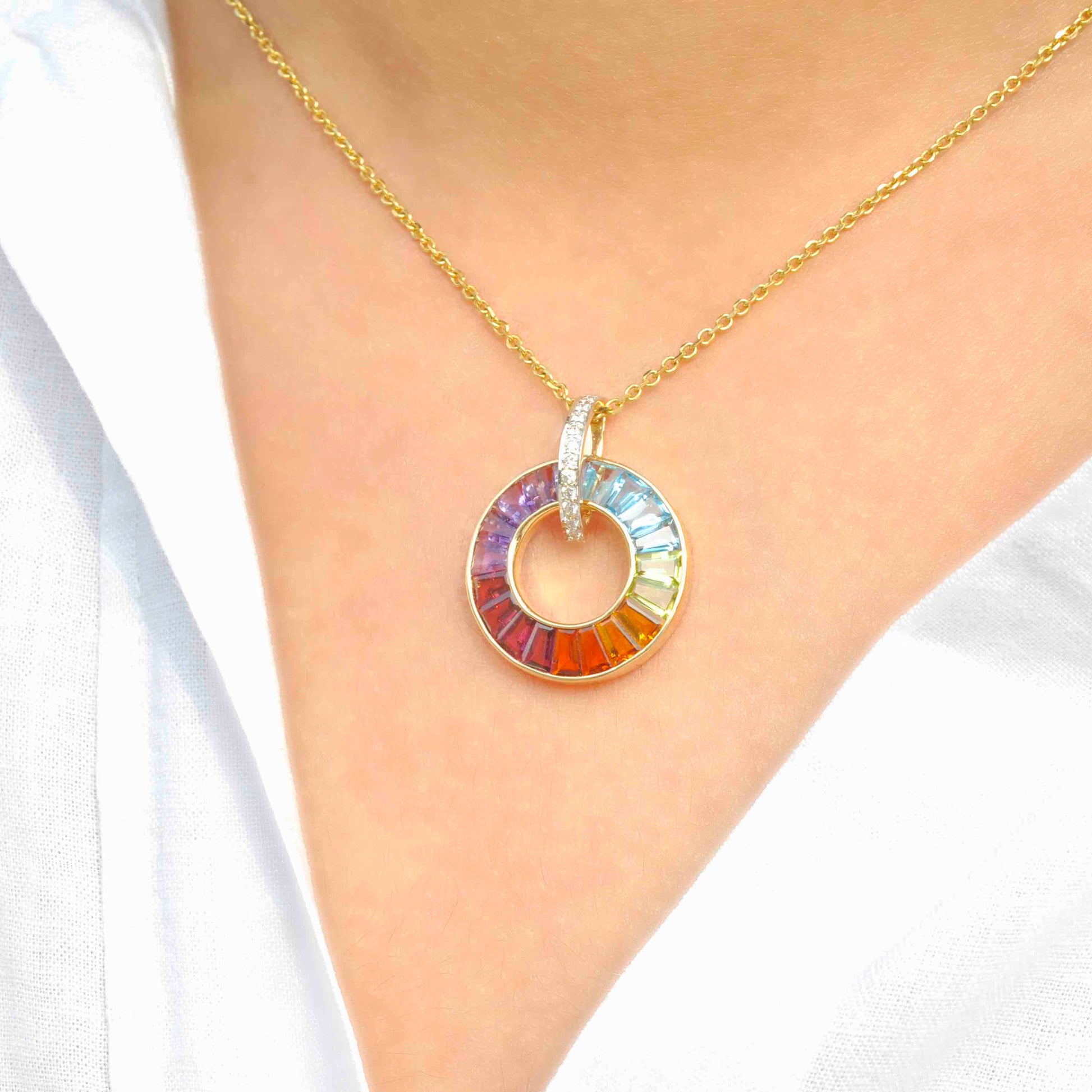 gemstone pendant necklace