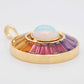 Circle Rainbow Opal Reversible Pendant