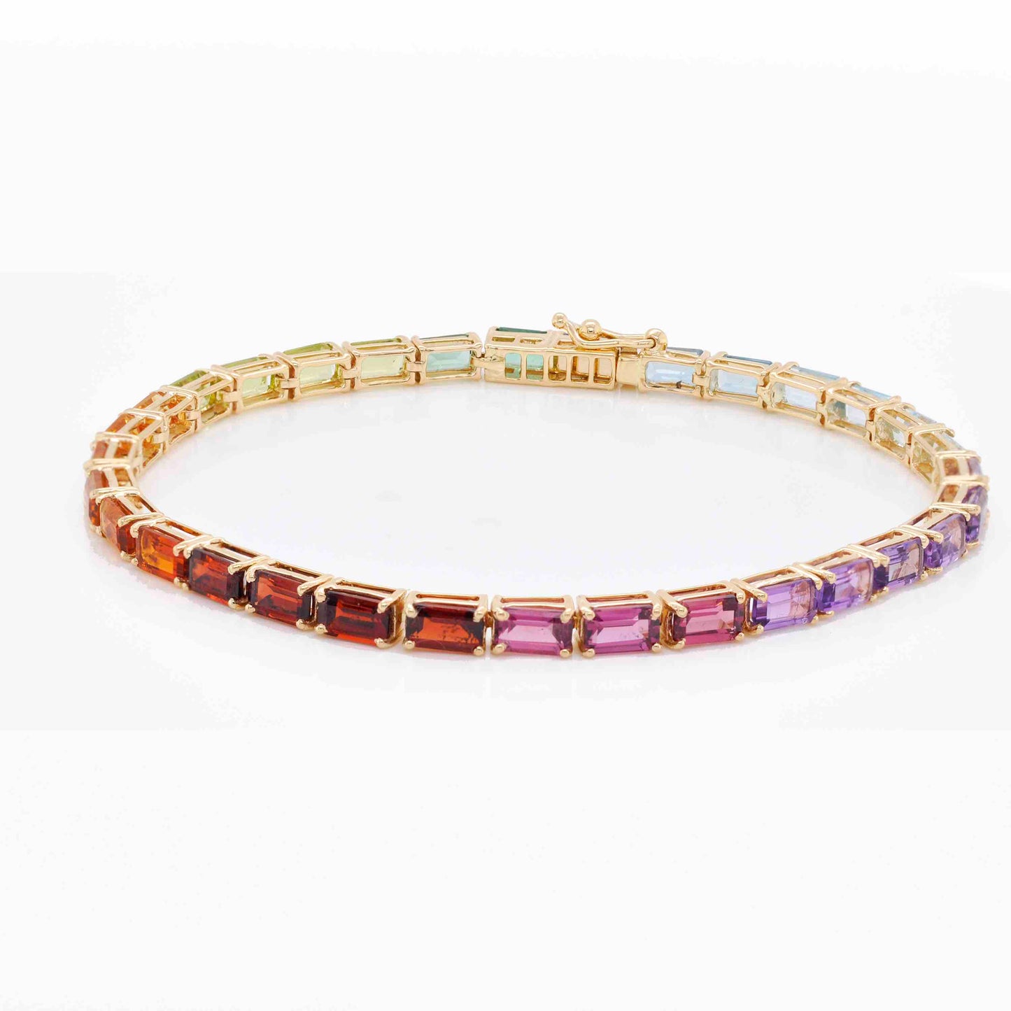 tennis line bracelet with gemstones