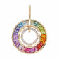 rainbow circle pendant