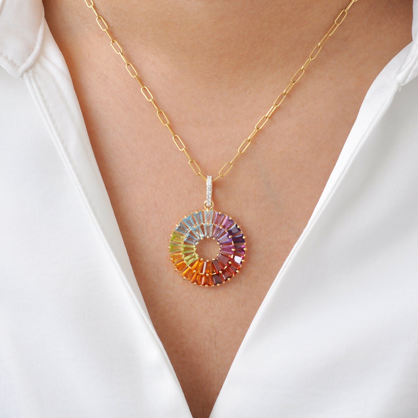 Rainbow Orbit Pendant