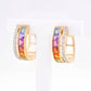 gold rainbow earrings