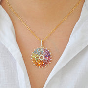 Rainbow Orbit Diamond Pendant