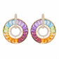 18K Gold Rainbow Channel-set Diamond Earrings