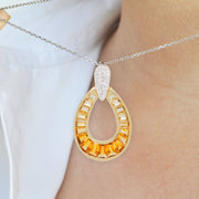 teardrop shape diamond pendant 
