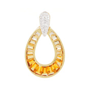 citrine raindrop pendant 