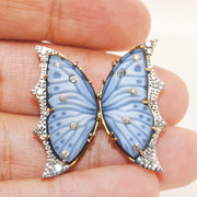 Butterfly Diamond Pendant Brooch