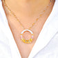 Brosche mit Kleopatra-Diamant-Anhänger aus 18-karätigem Gold mit Citrin und rosa Turmalin