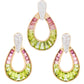18k Gold Peridot Pink Tourmaline Diamond Raindrop Set - Vaibhav Dhadda Jewelry