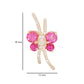 18K Gold Butterfly Pink Tourmaline Diamond Pendant Necklace