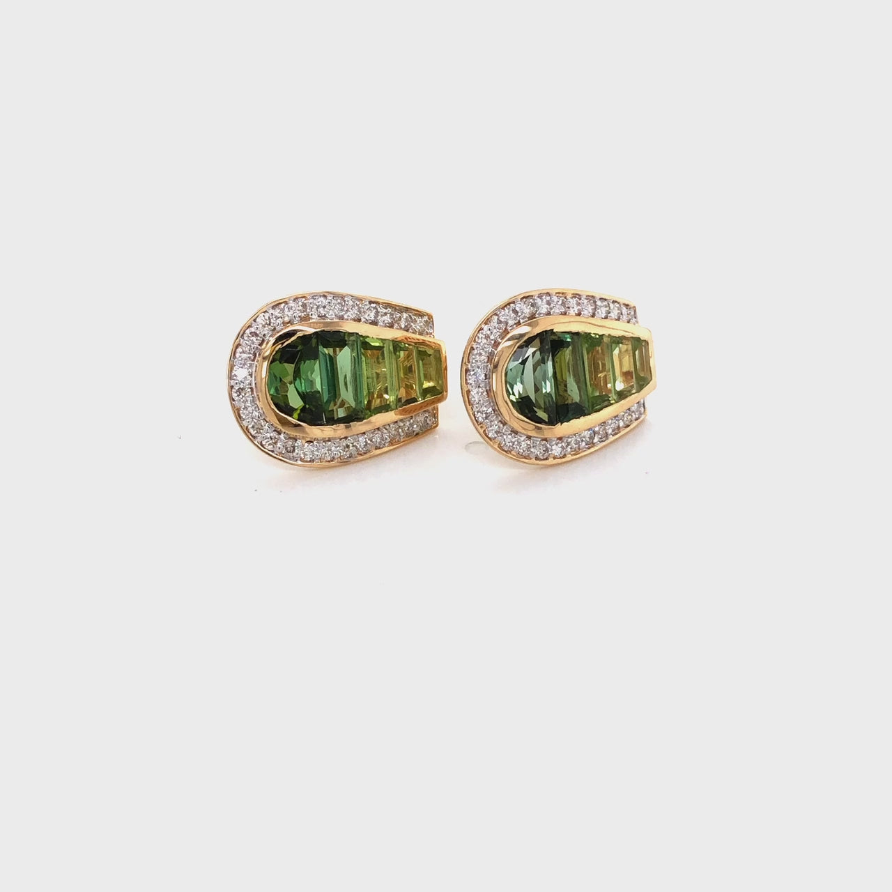 Green peridot earrings