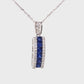 art deco blue sapphire pendant