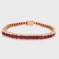 Mozambique Ruby Tennis Line Bracelet