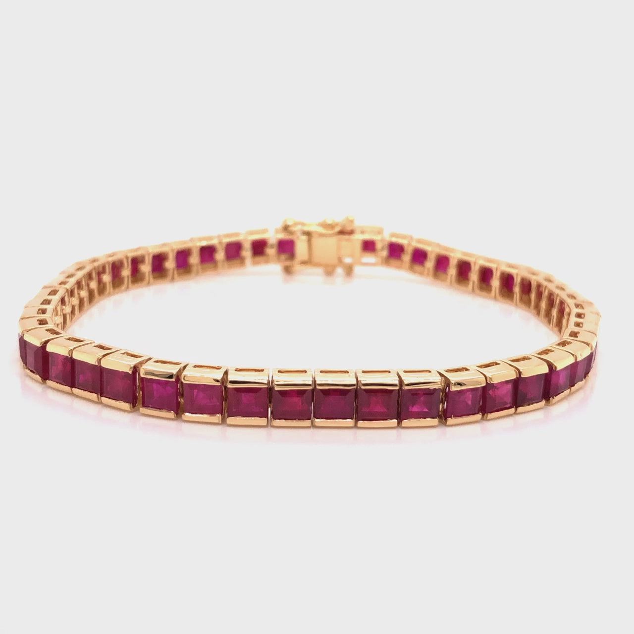 Mozambique Ruby Tennis Line Bracelet